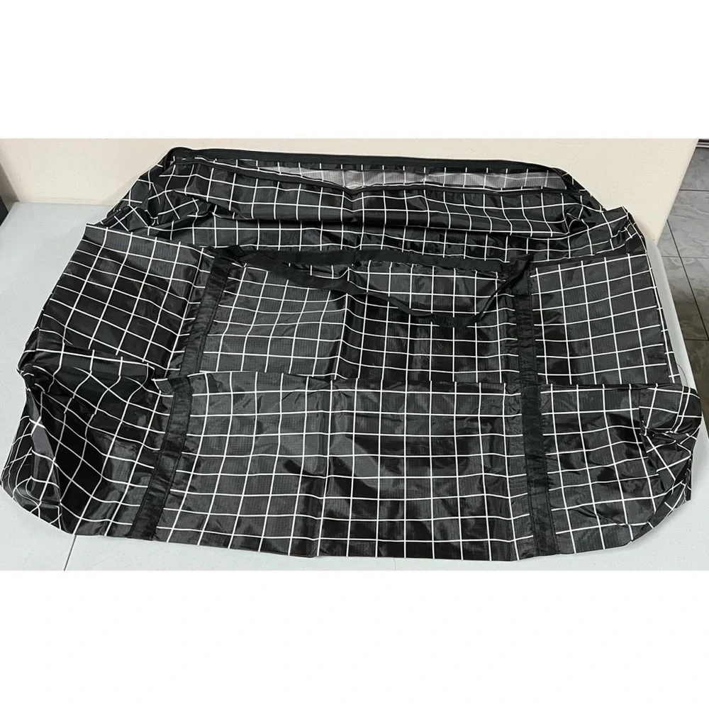 Black White Checkered Plaid Laundry Storage Bag Pouch Sack Organizer Size XXL 🖤